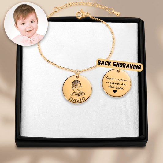 Personlig Smykke Armbånd Med Babyportrett